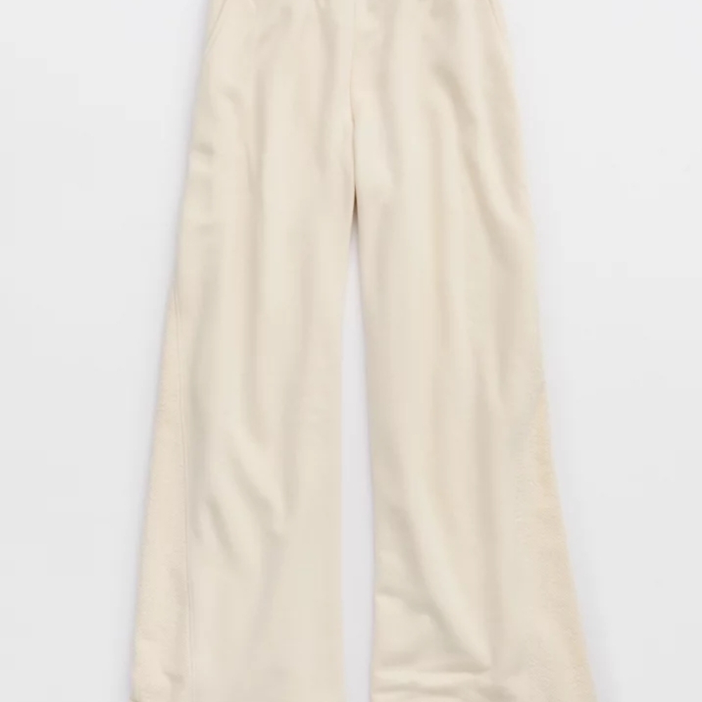Aerie Soft Cream Trousers